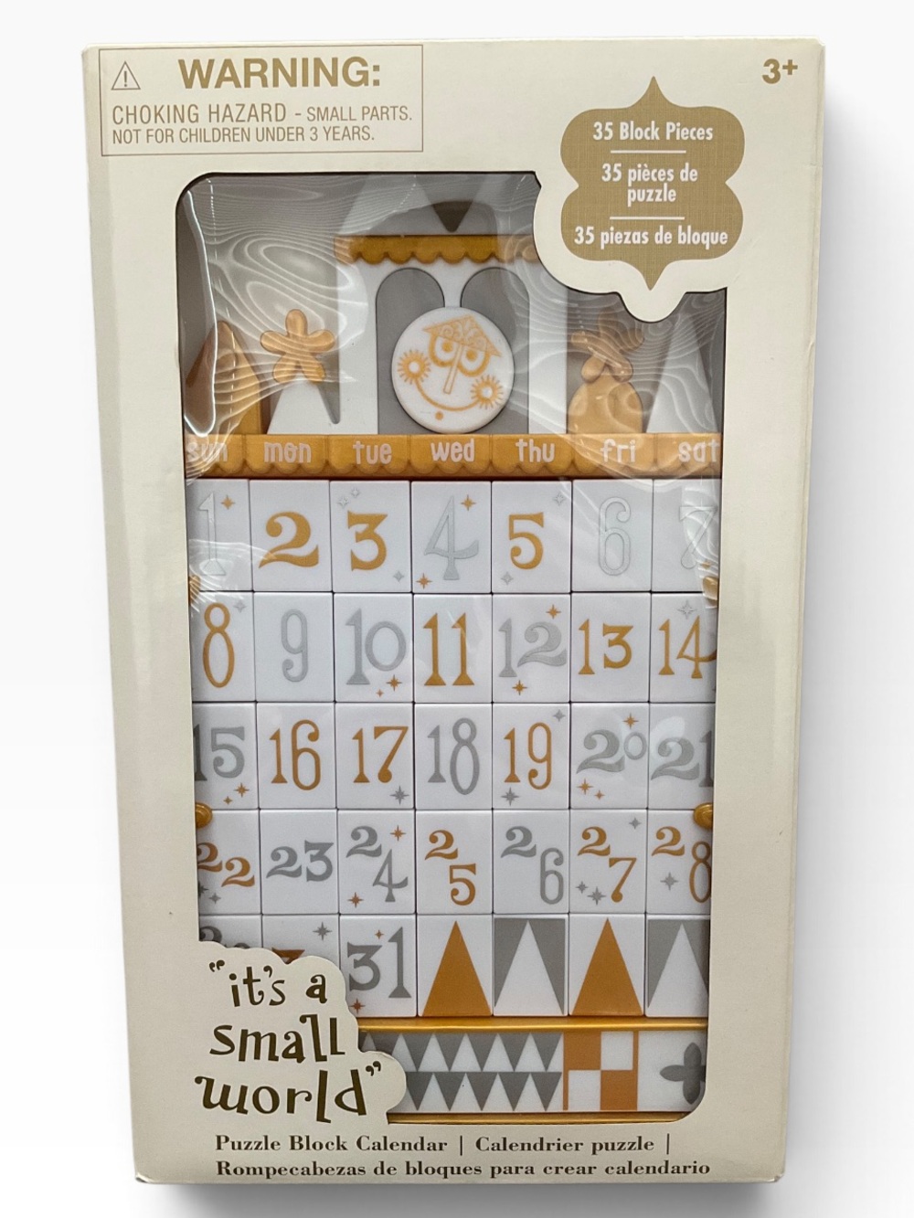 Disney It’s a Small World Puzzle Block Calendar NEW